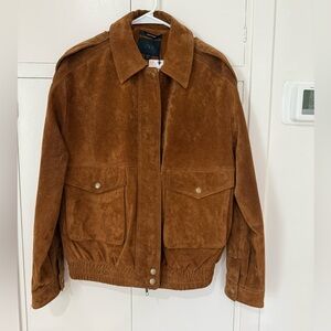 Zara Suede Bomber Jacket - NWT